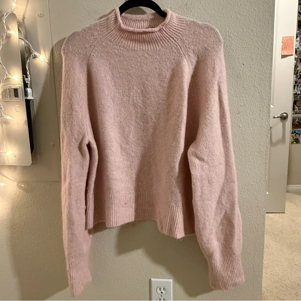 J. Crew Soft Pink Turtleneck Sweater